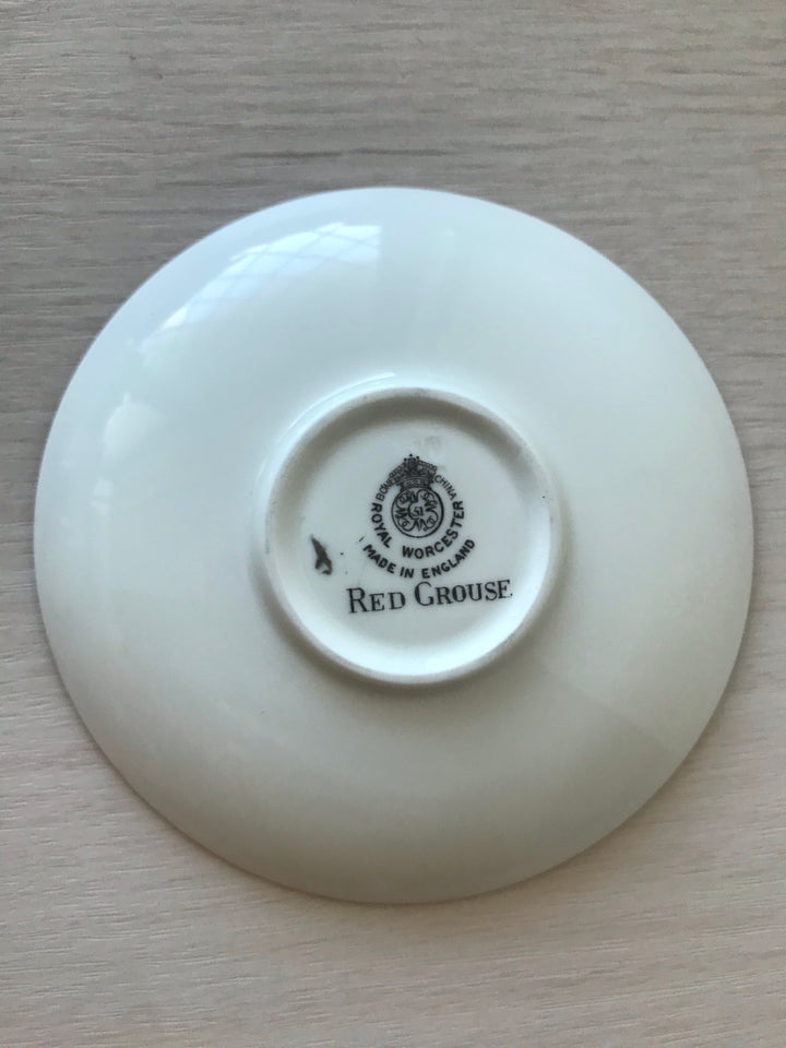 ロイヤルウースター　ウズラが描かれたデミタスカップ&ソーサー