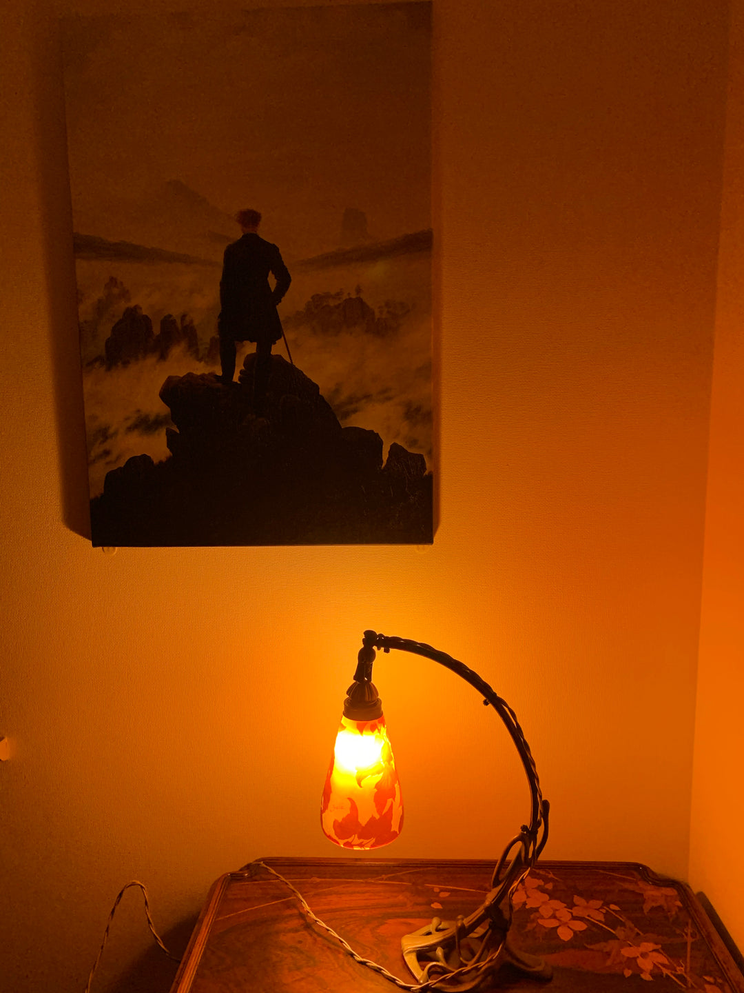 エミールガレ　フクシアの花テーブルのランプ