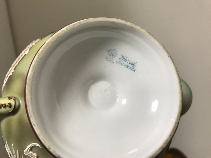 オールドノリタケ・盛上泥漿盛上龍図紋飾 ポット、クリーマー、シュガーポットセット