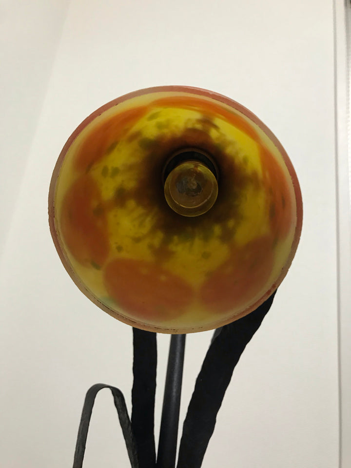 アールデコ　ヒトヨタケのテーブルランプ　シュナイダー兄弟　ル・ヴェール・フランセ