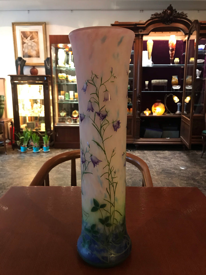 ドーム兄弟（ドームナンシー ）カンパネラの花が描かれた大型花瓶