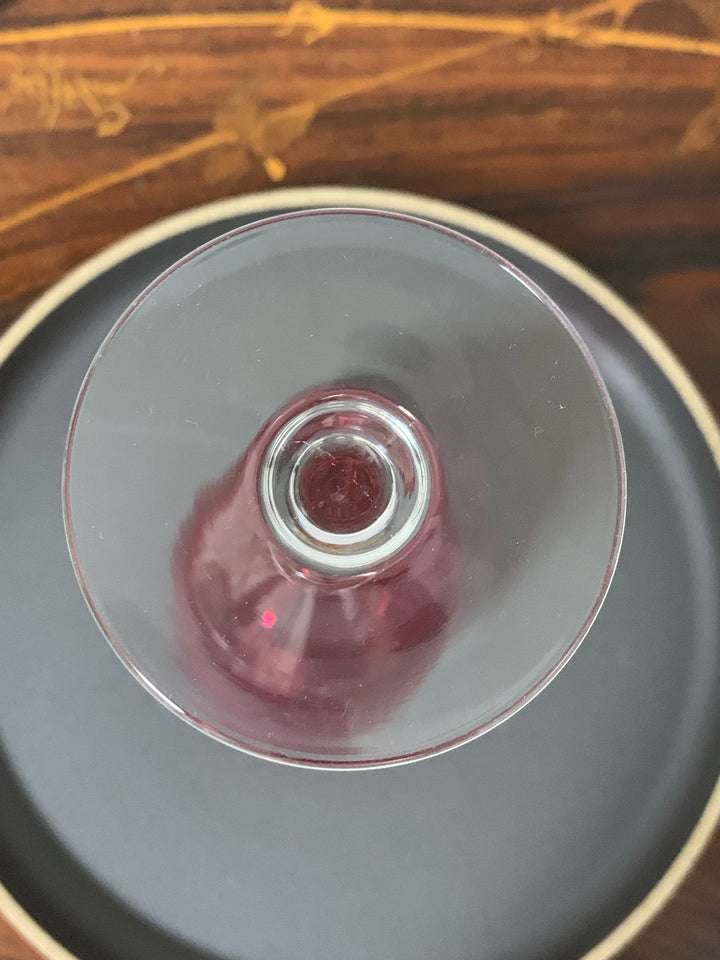 オールドバカラ　メディシス　ワイングラス　アメジスト（レッド）クリスタル