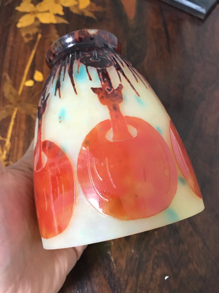 アールデコ　ヒトヨタケのテーブルランプ　シュナイダー兄弟　ル・ヴェール・フランセ