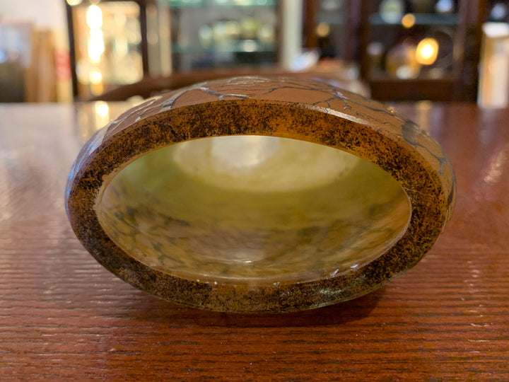 ◆証明書付◆DaumNancyドームナンシー冬景色　花瓶　カメオ彫　高さ15cm ドーム兄弟（ドームナンシー）冬景色の花瓶 1 oh – アンティーク