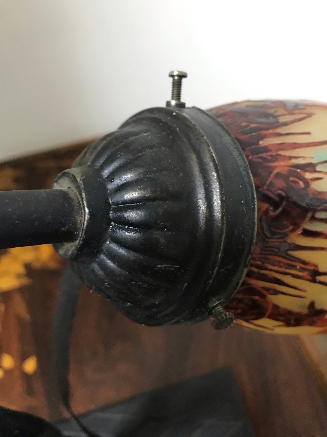 アールデコ　ヒトヨタケのテーブルランプ　シュナイダー兄弟　ル・ヴェール・フランセ