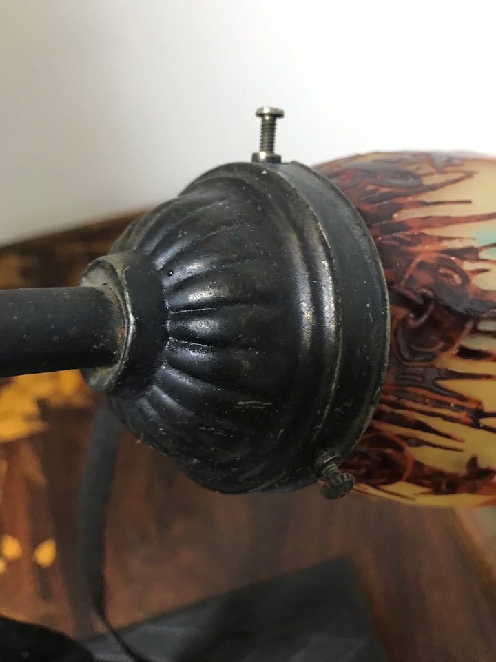 アールデコ　ヒトヨタケのテーブルランプ　シュナイダー兄弟　ル・ヴェール・フランセ