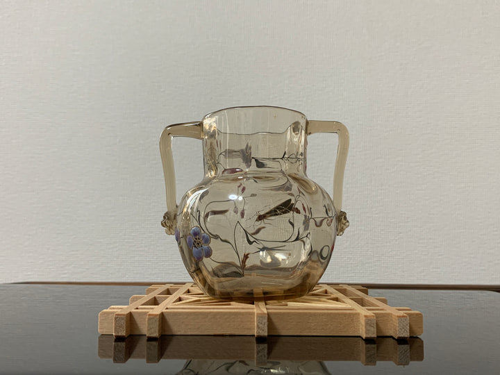 エミールガレ　エナメルガラスを使った初期作品　花紋と昆虫