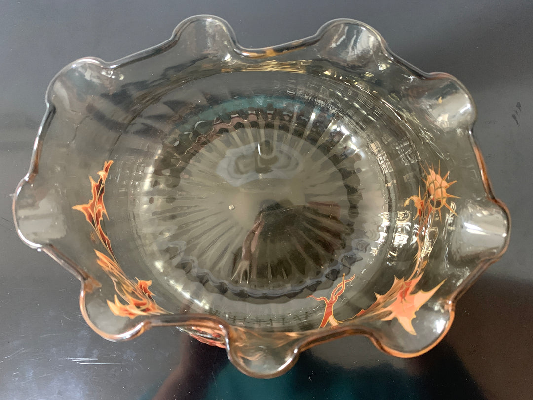 エミールガレ　初期作品　アザミが描かれた器型花瓶