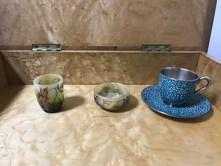 2/21日11:57分に売り切れました。エミールガレ 初期作品 マルケトリ技法を使ったボックス(木製ウッド作品)