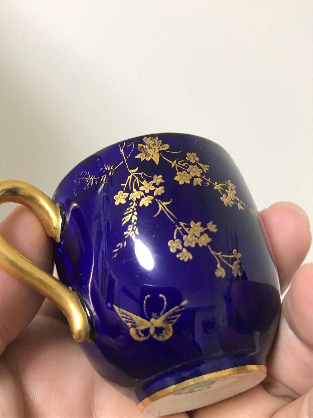 コールポート(COALPORT) ジャポニズム文様（自然と蝶々）のカップ＆ソーサー