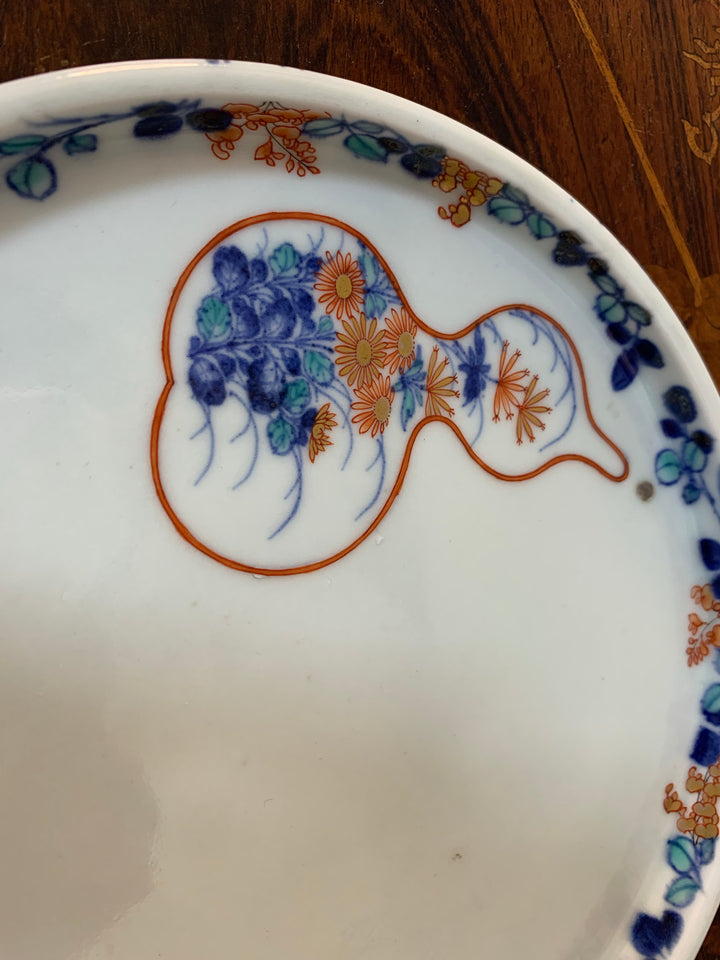 鍋島焼　瓢箪文色絵皿