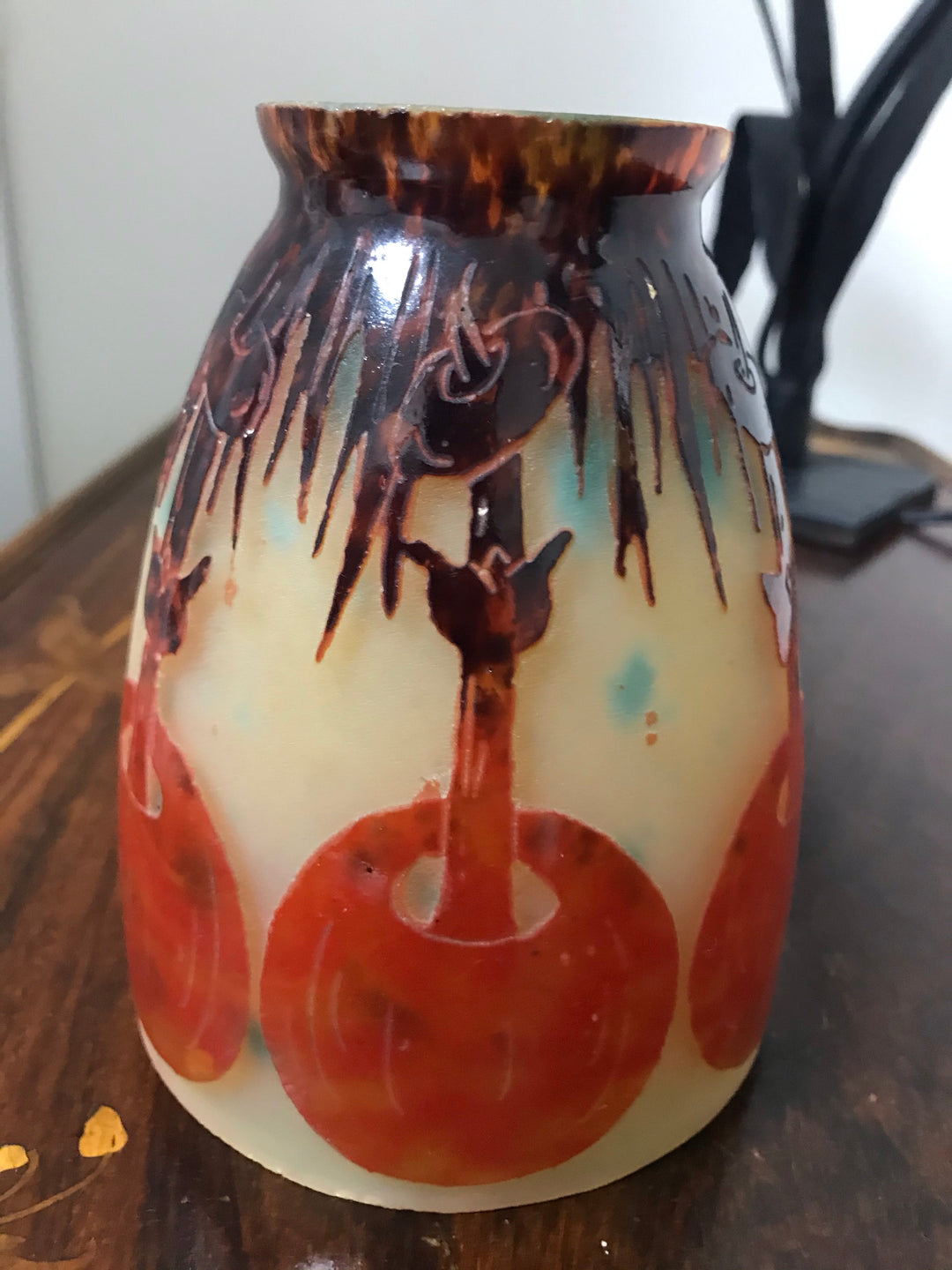 アールデコ　ヒトヨタケのテーブルランプ　シュナイダー兄弟　ル・ヴェール・フランセ