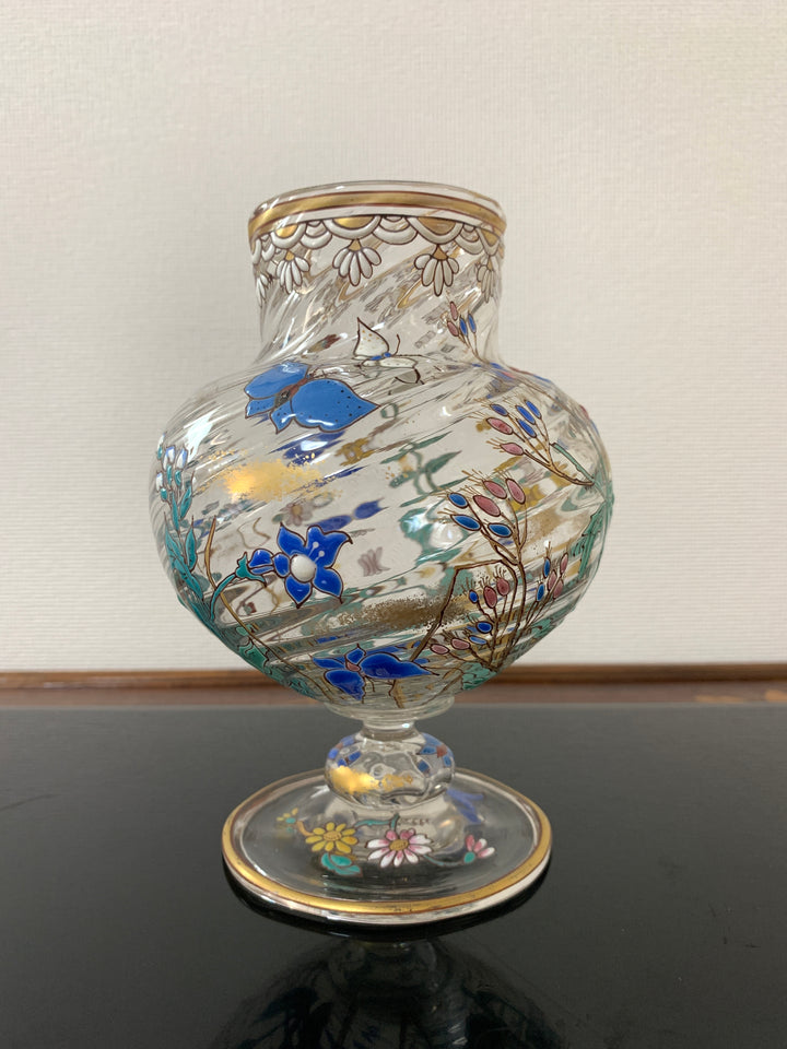 エミールガレ　初期作品　蝶々と花紋花瓶