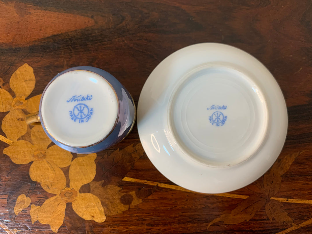 残り1セット　オールドノリタケ　ラスター技法が使われたアールヌーボー様式デミタスカップ