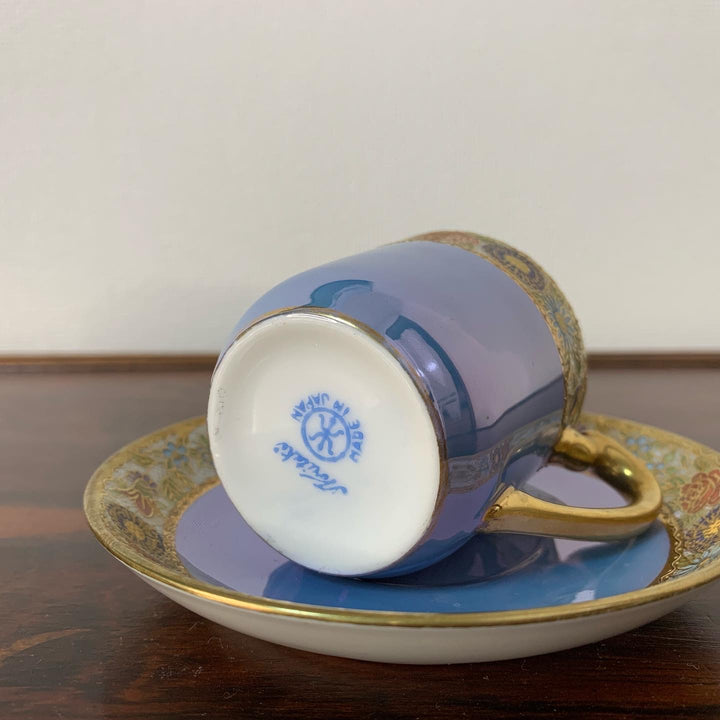 残り1セット　オールドノリタケ　ラスター技法が使われたアールヌーボー様式デミタスカップ