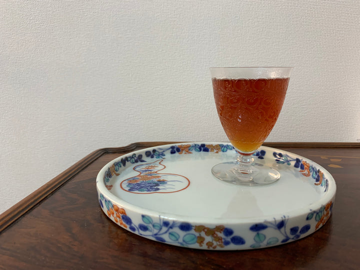 鍋島焼　瓢箪文色絵皿