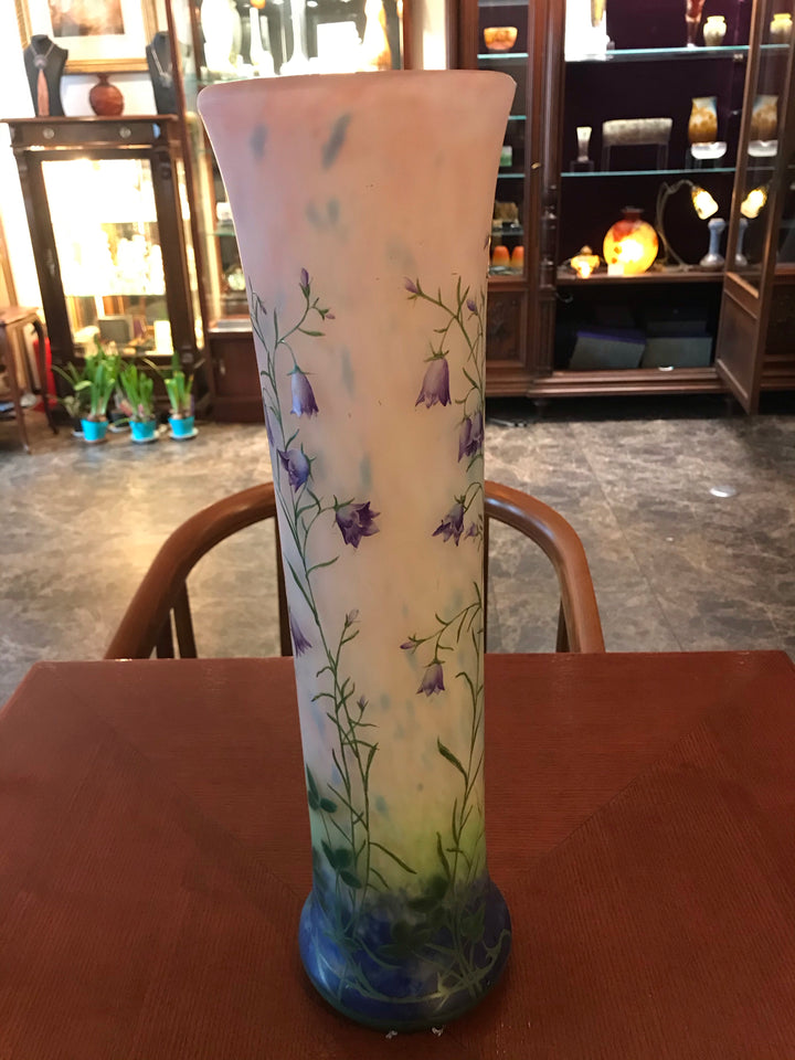 ドーム兄弟（ドームナンシー ）カンパネラの花が描かれた大型花瓶