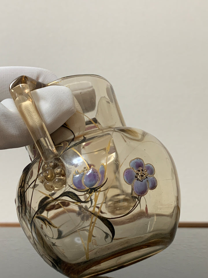 エミールガレ　エナメルガラスを使った初期作品　花紋と昆虫