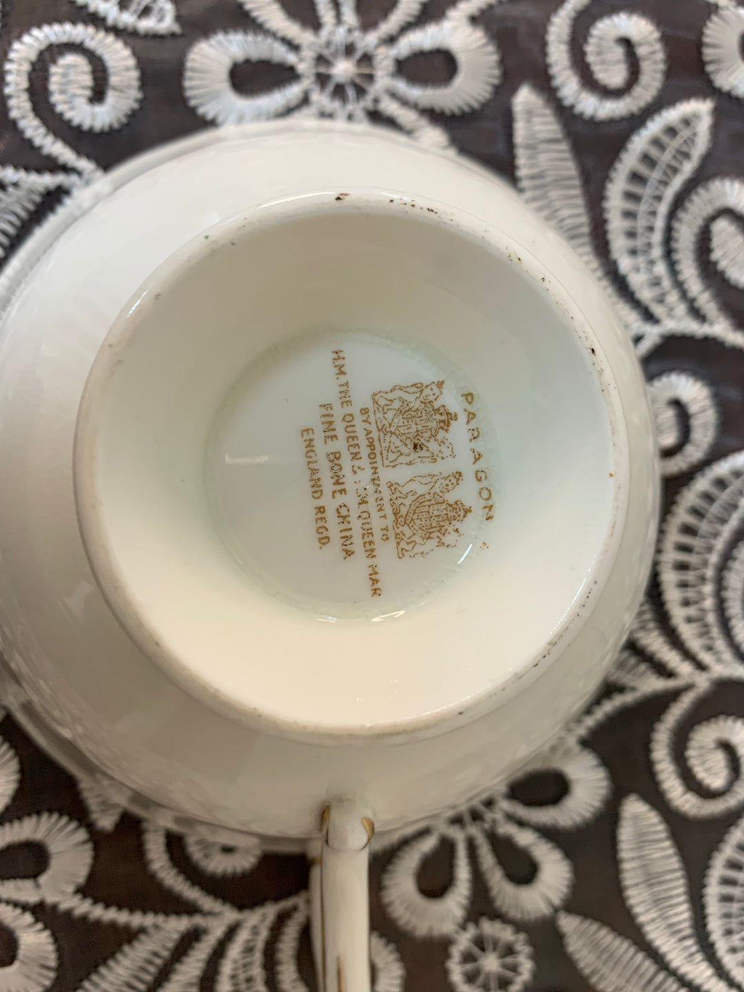 パラゴン（paragon）食器　ピンクローズと朝顔の花のティーカップ&ソーサー