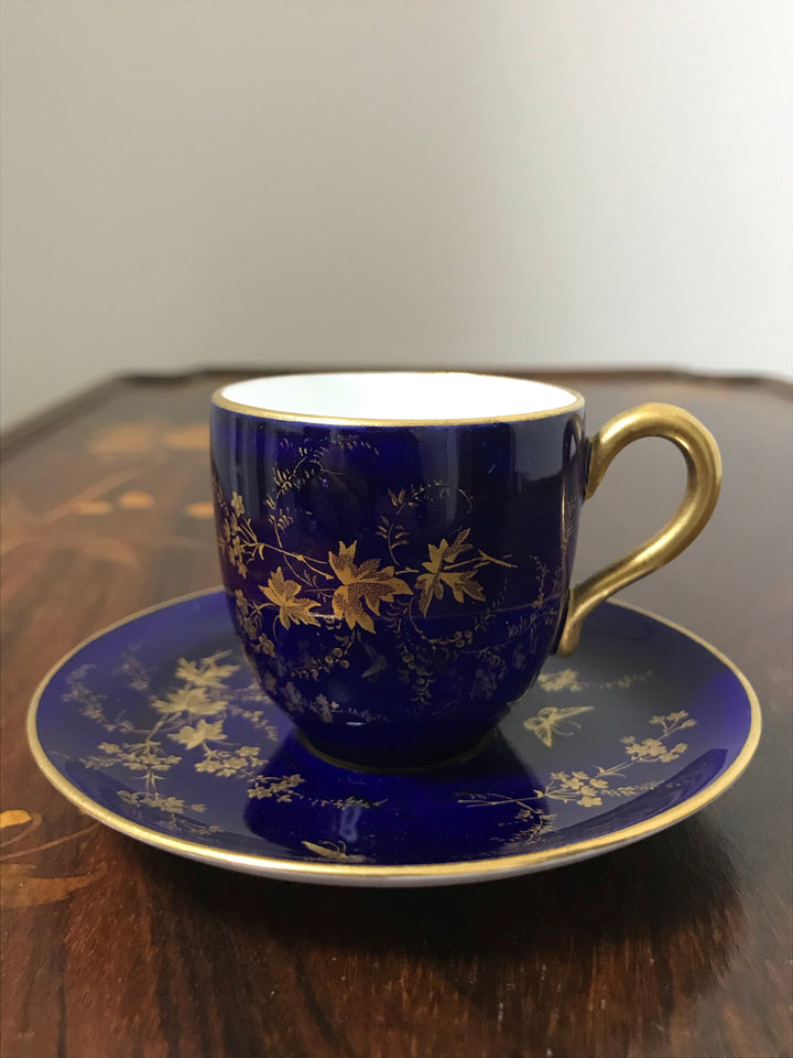 コールポート(COALPORT) ジャポニズム文様（自然と蝶々）のカップ＆ソーサー