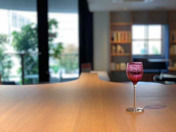 オールドバカラ　メディシス　ワイングラス　アメジスト（レッド）クリスタル