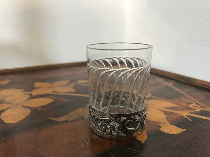 オールドバカラ　シルバーホルダーのリキュールグラス