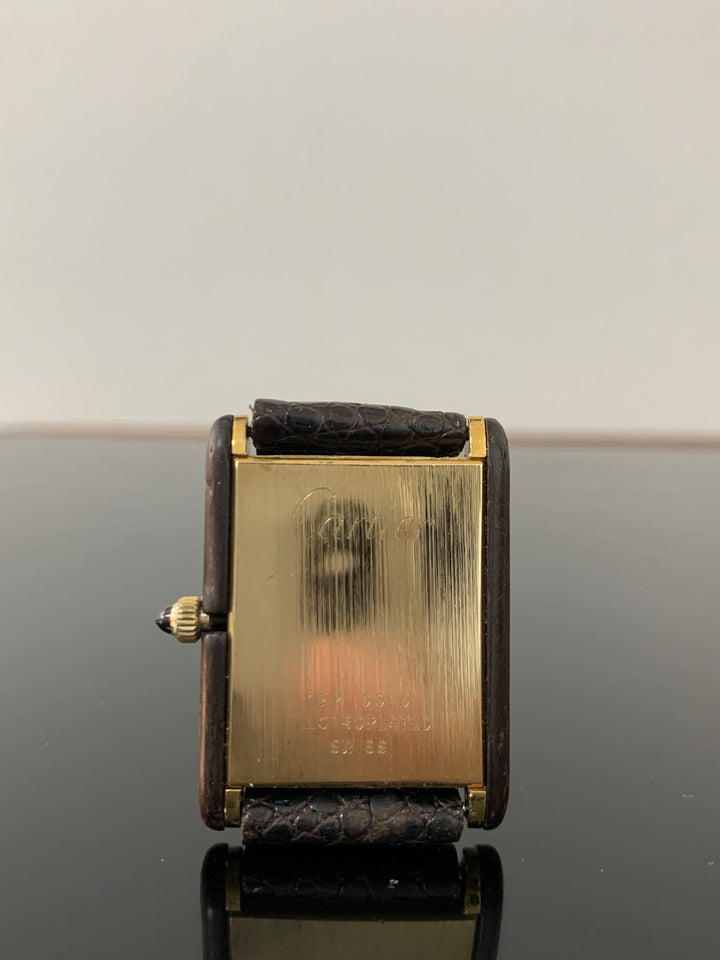 カルティエ　タンク　レクタンギュラー型　18kフィルム　アールデコウォッチ