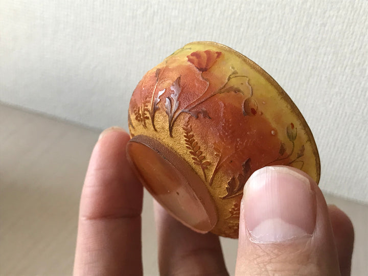 ドームナンシー （ドーム兄弟）ヒナゲシの花のミニチュアール花瓶　杯