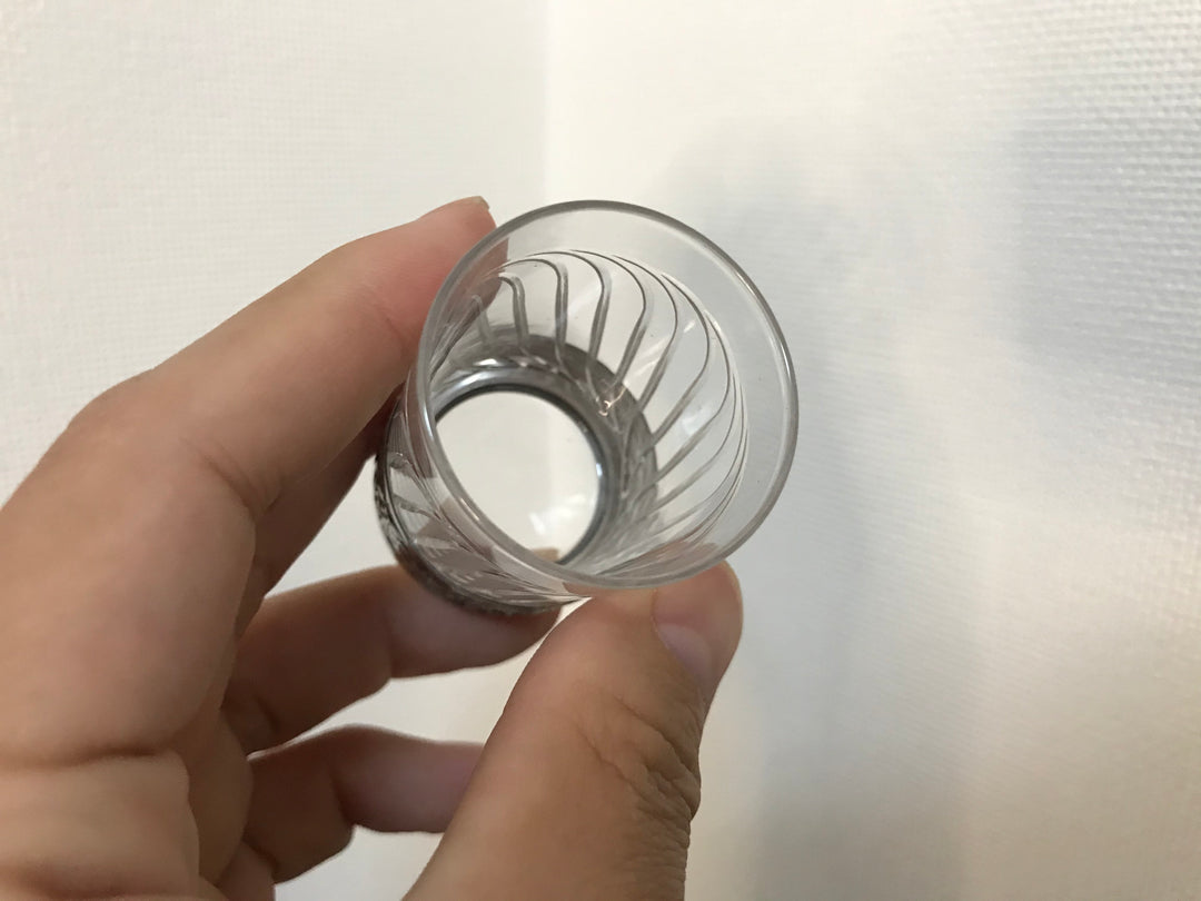オールドバカラ　シルバーホルダーのリキュールグラス