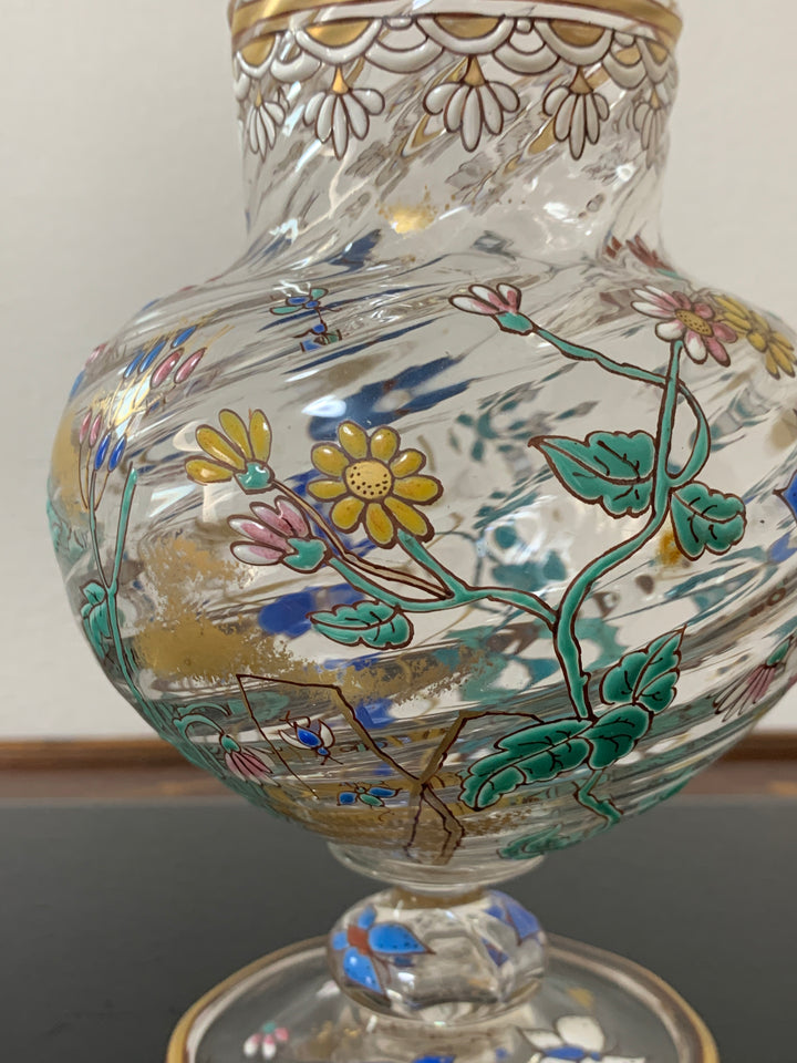 エミールガレ　初期作品　蝶々と花紋花瓶
