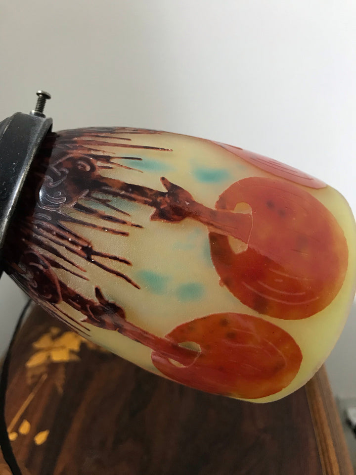 アールデコ　ヒトヨタケのテーブルランプ　シュナイダー兄弟　ル・ヴェール・フランセ