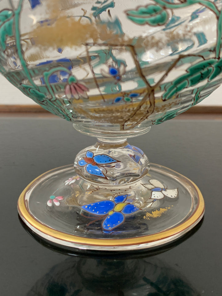 エミールガレ　初期作品　蝶々と花紋花瓶