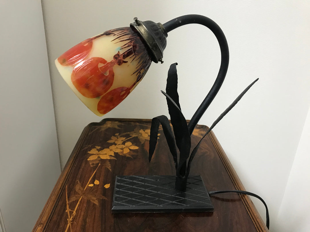 アールデコ　ヒトヨタケのテーブルランプ　シュナイダー兄弟　ル・ヴェール・フランセ