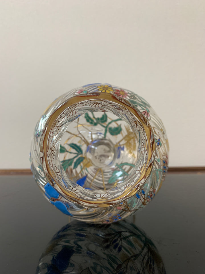 エミールガレ　初期作品　蝶々と花紋花瓶