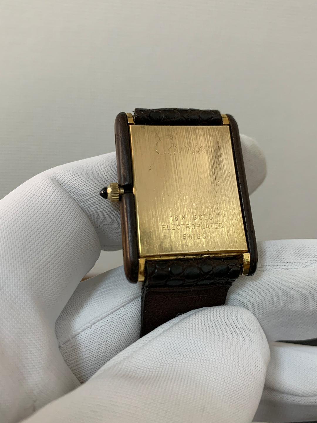 カルティエ　タンク　レクタンギュラー型　18kフィルム　アールデコウォッチ