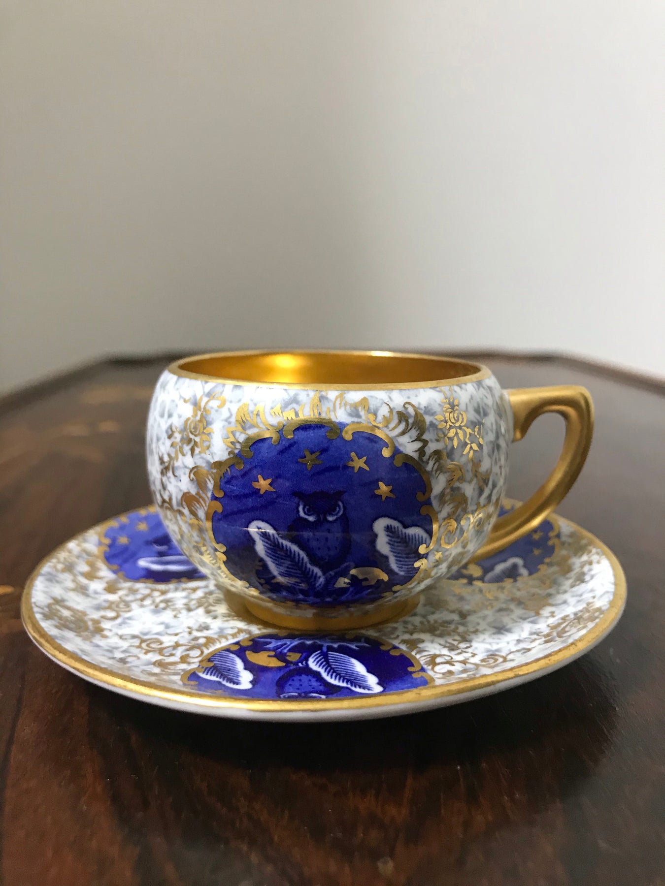 コールポート coalport フクロウのデミタスカップ＆ソーサー