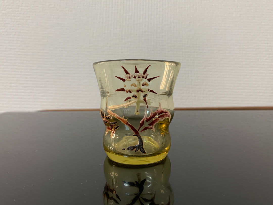 エミールガレ　初期作品　アザミのリキュールグラス