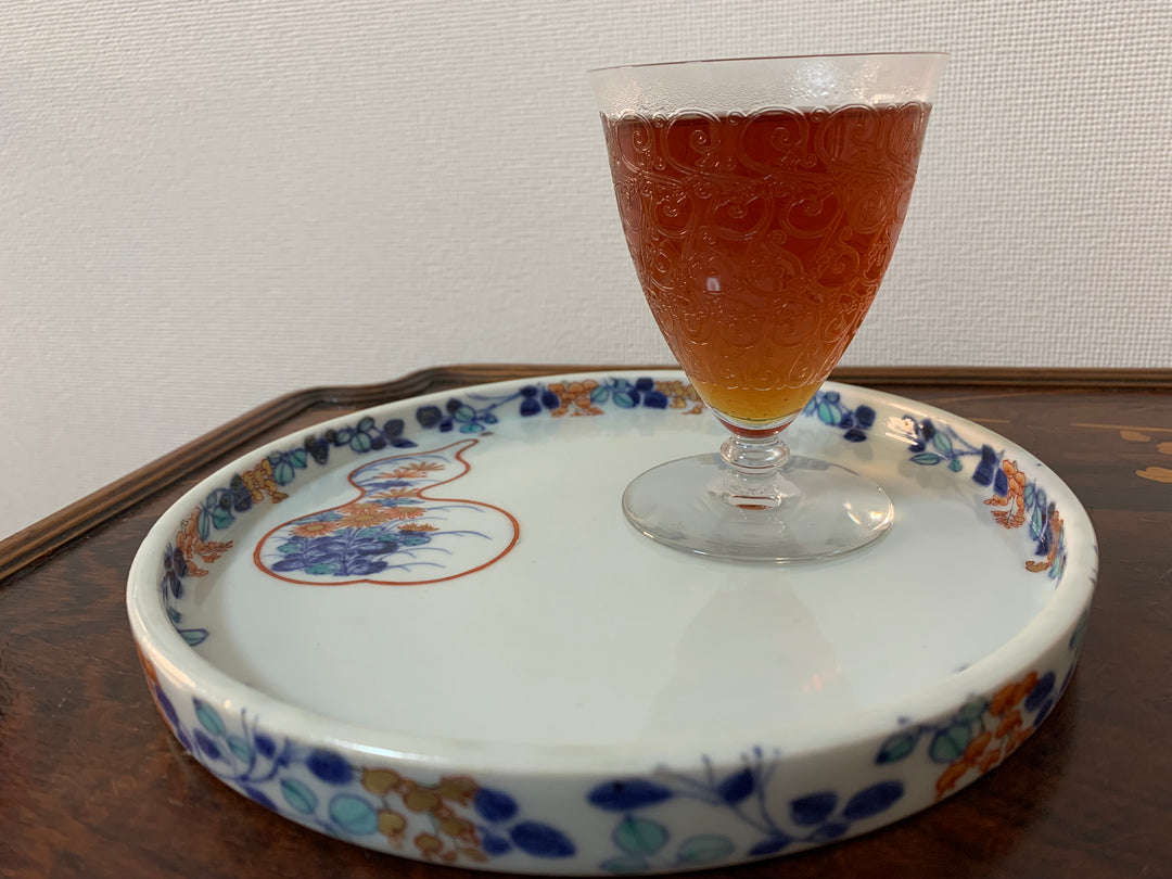 鍋島焼　瓢箪文色絵皿