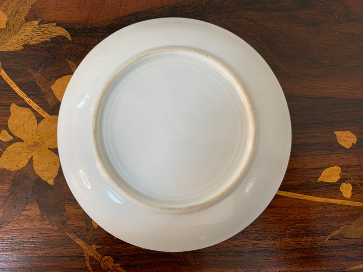 オールドノリタケ初期のマルキ印作品　ピンクローズのブルームのカップ＆ソーサー