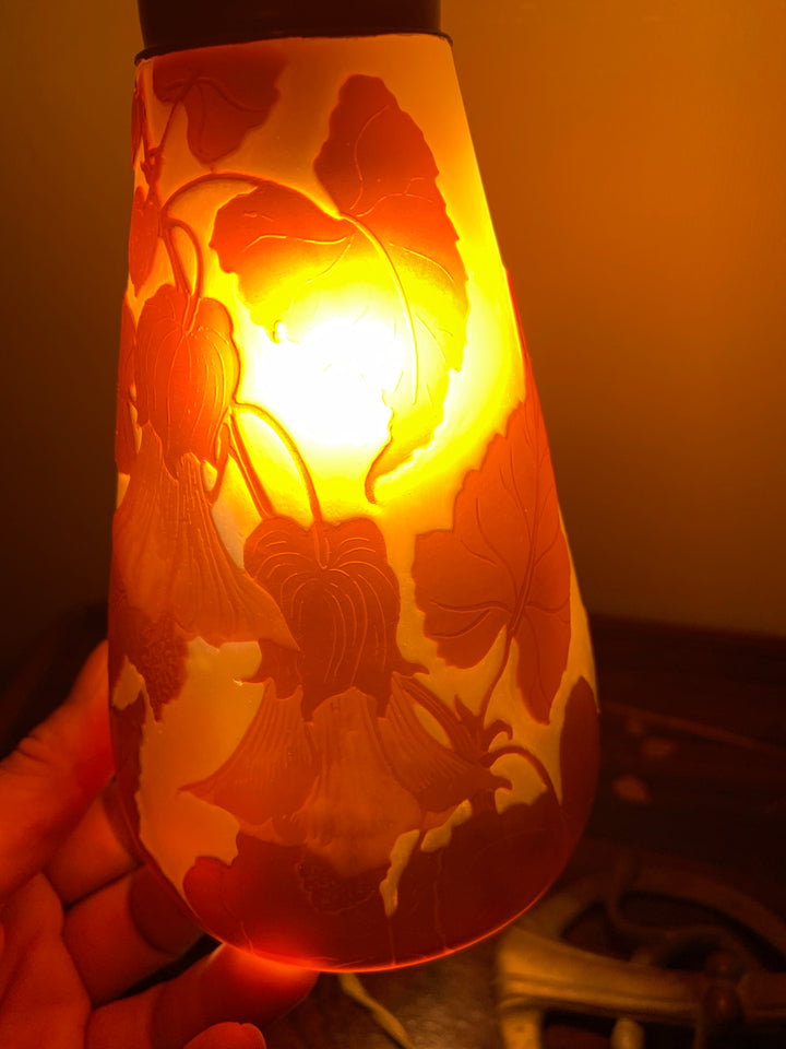 エミールガレ　フクシアの花テーブルのランプ