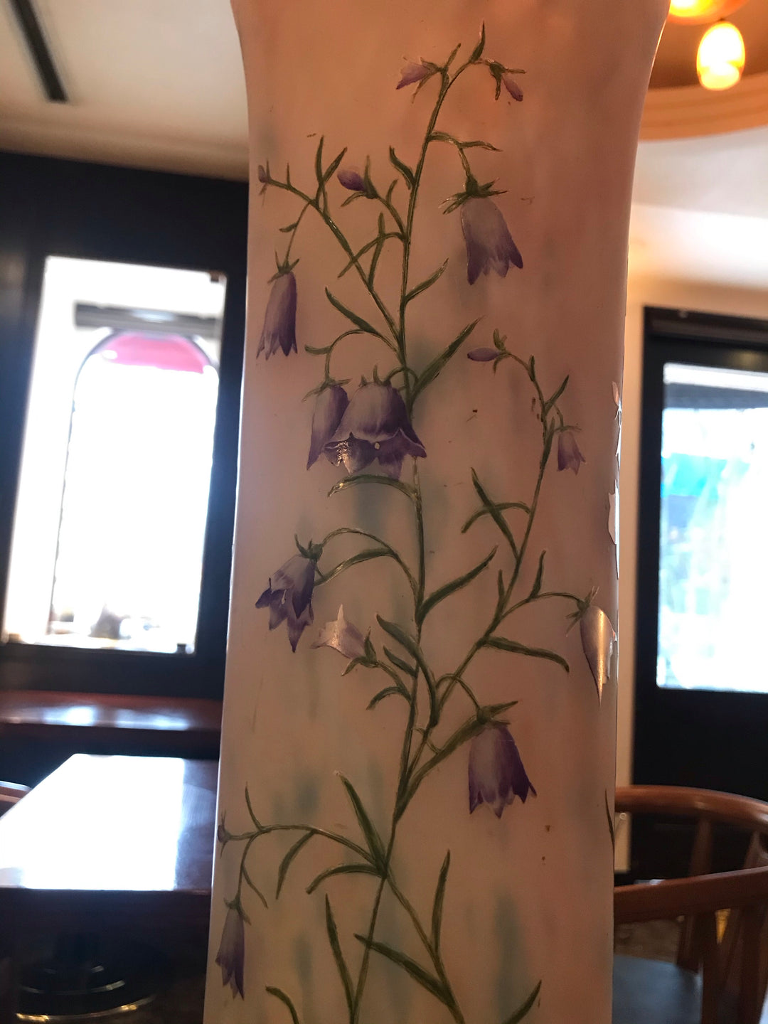 ドーム兄弟（ドームナンシー ）カンパネラの花が描かれた大型花瓶