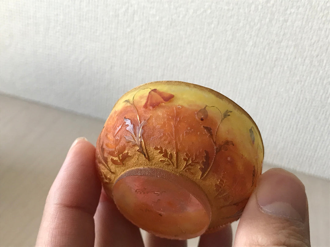 ドームナンシー （ドーム兄弟）ヒナゲシの花のミニチュアール花瓶　杯