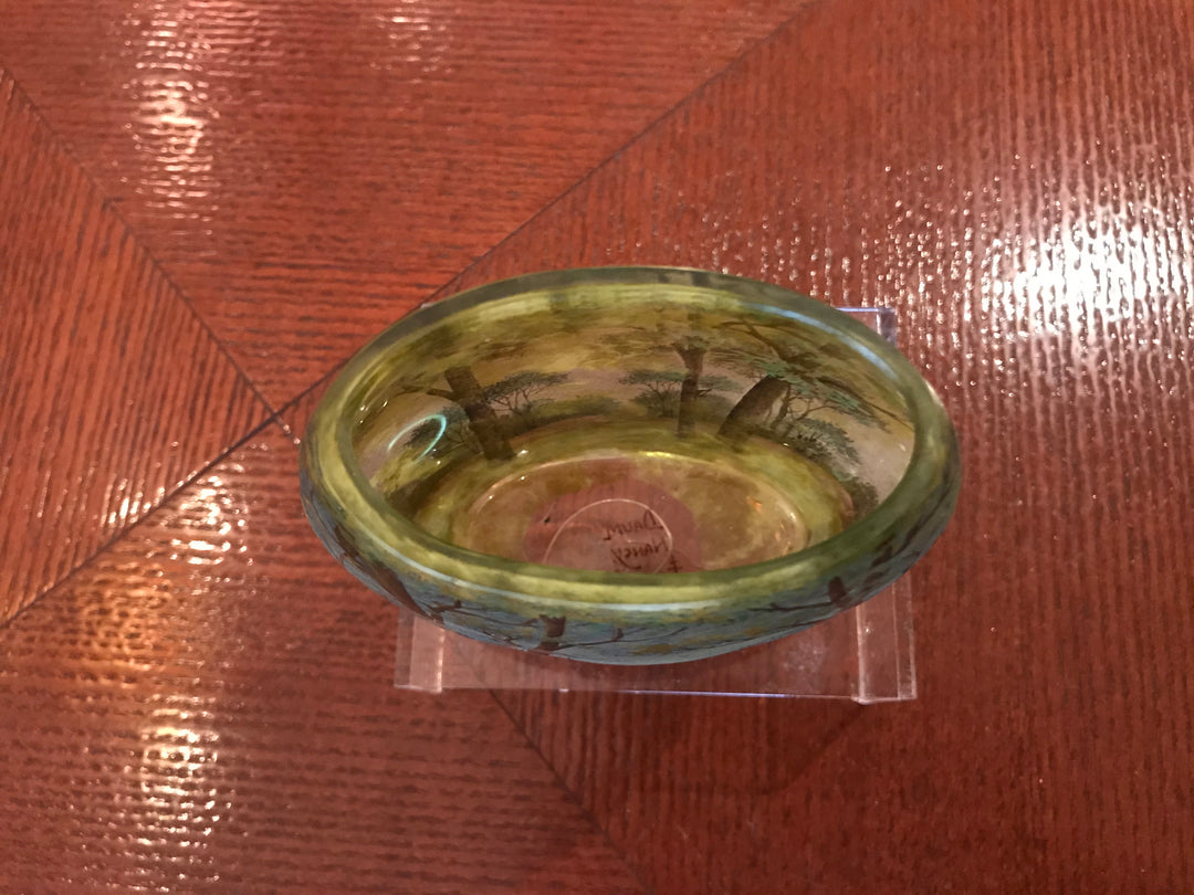 DaumNancy 　洋蘭彩 ドーム兄弟（ドームナンシー）フクシアの花が描かれた花瓶