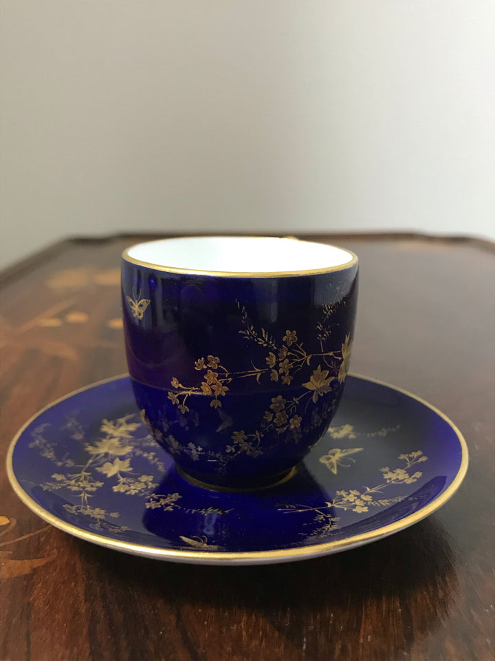 コールポート(COALPORT) ジャポニズム文様（自然と蝶々）のカップ＆ソーサー
