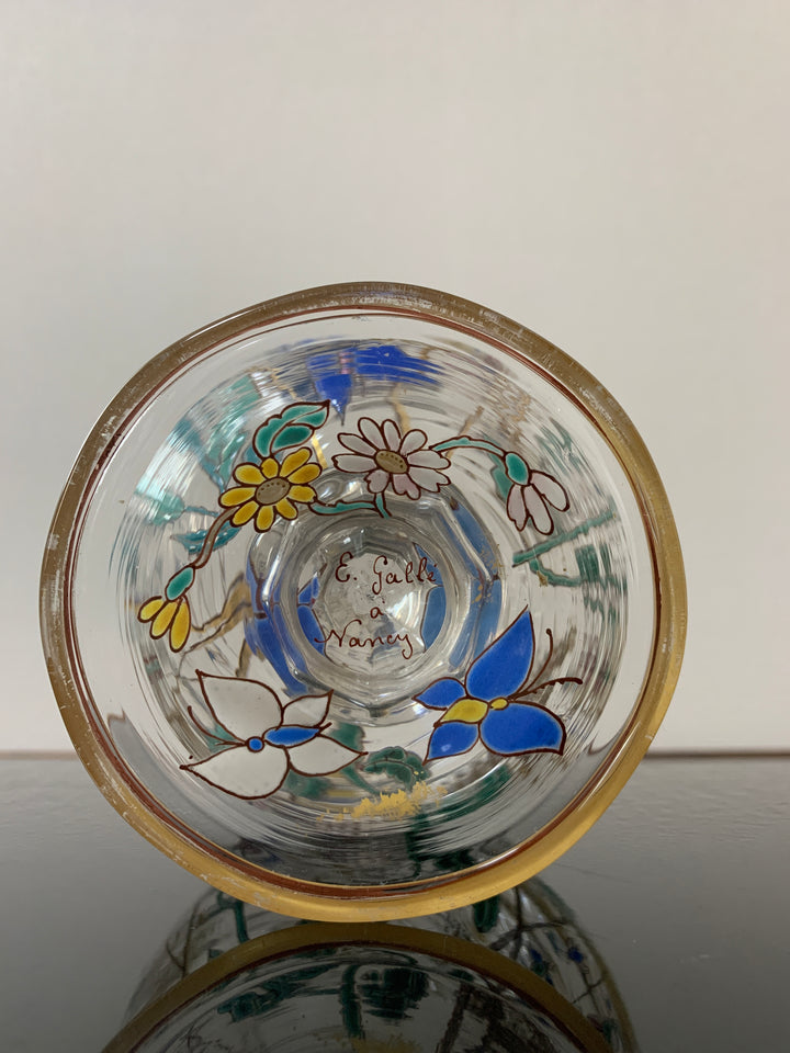 エミールガレ　初期作品　蝶々と花紋花瓶