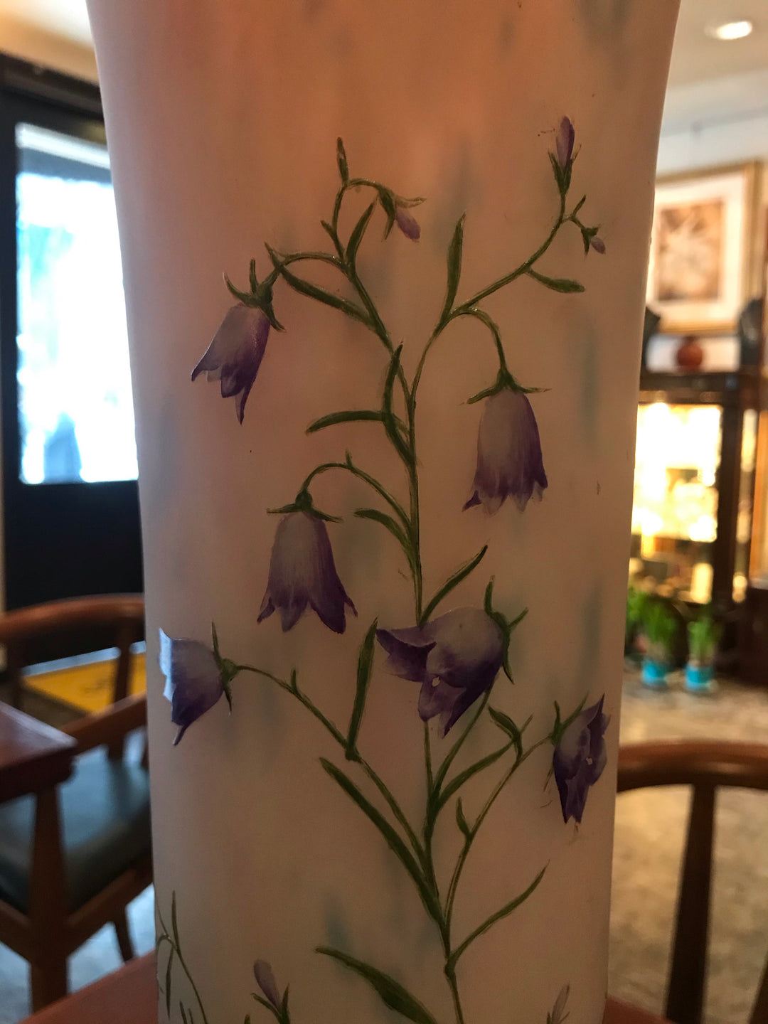 ドーム兄弟（ドームナンシー ）カンパネラの花が描かれた大型花瓶