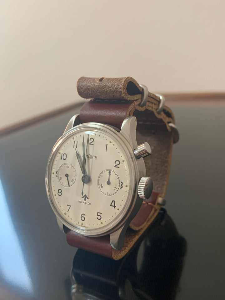 レマニア　イギリス艦隊航空隊クロノグラフ腕時計　ヴィンテージミリタリーウォッチ