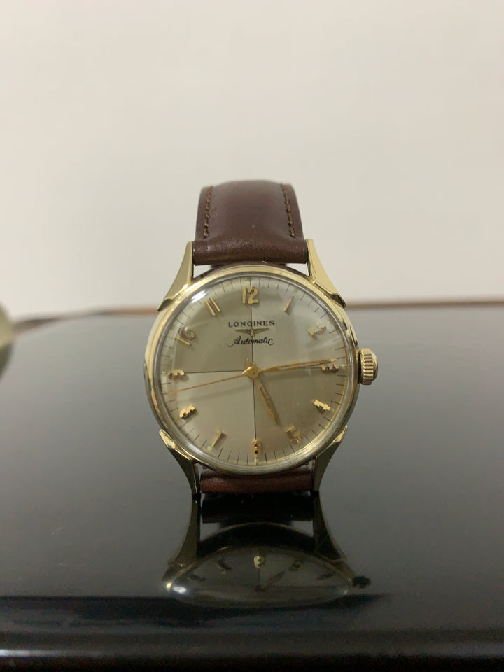 1957年製　10K　ロンジン  ツートンゼファーダイヤル 自動巻きヴィンテージ腕時計 19AS