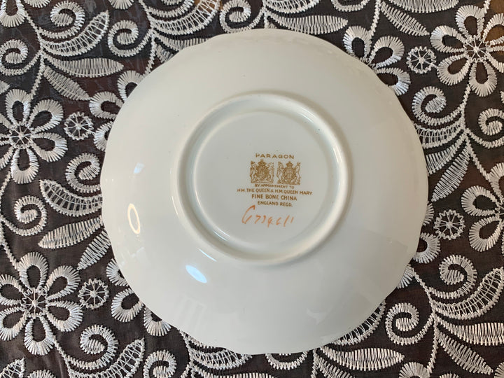 パラゴン（paragon）食器　ピンクローズと朝顔の花のティーカップ&ソーサー