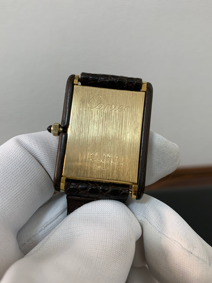 カルティエ　タンク　レクタンギュラー型　18kフィルム　アールデコウォッチ